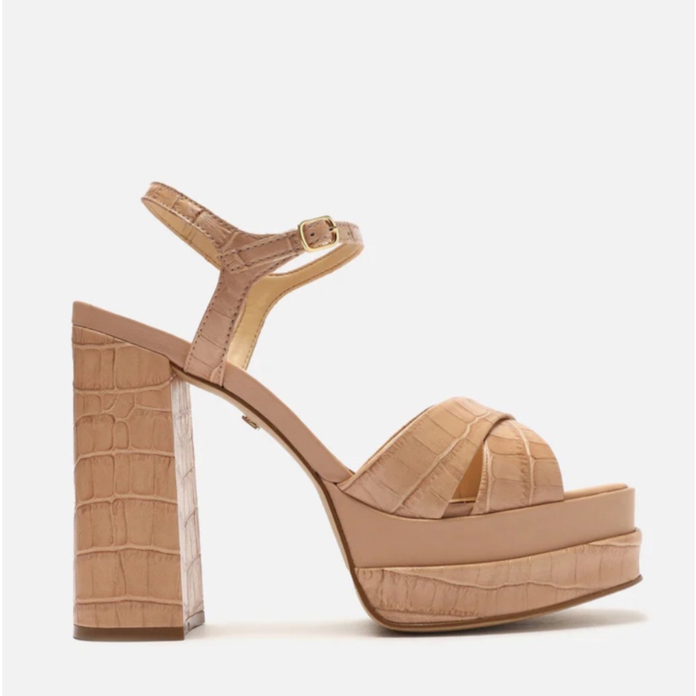 Arezzo Miranda High block platform sandal in natural